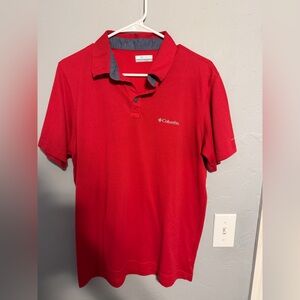 Columbia Red Polo with Gray Trim